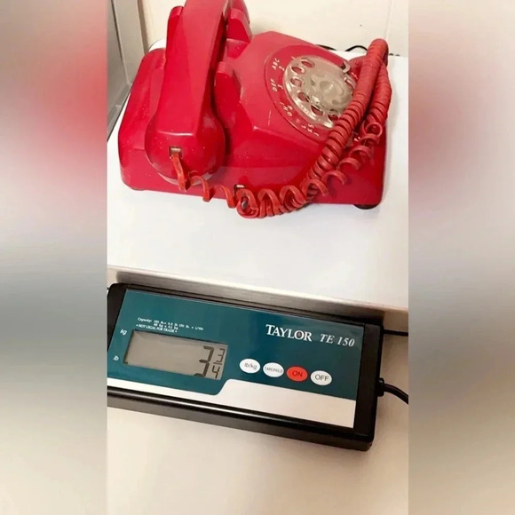 OLD Stromberg Carlson Classic Red Vintage Fashioned Desk Rotary Telephone Phone - Picture 14 of 14